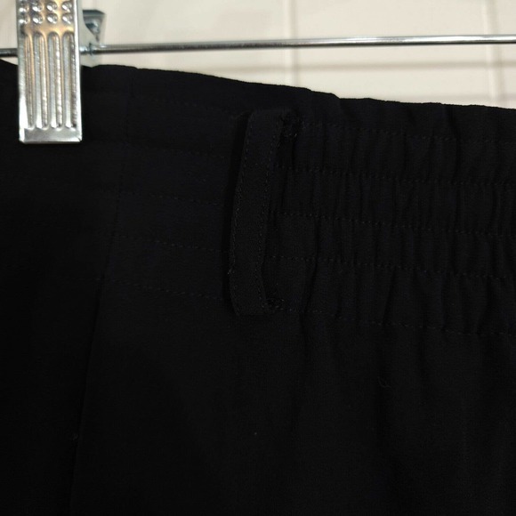 ALC Womens Midi Skirt Black Hanky Hem Paperbag Waist Lagenlook Pockets Size 8 M - Picture 5 of 9